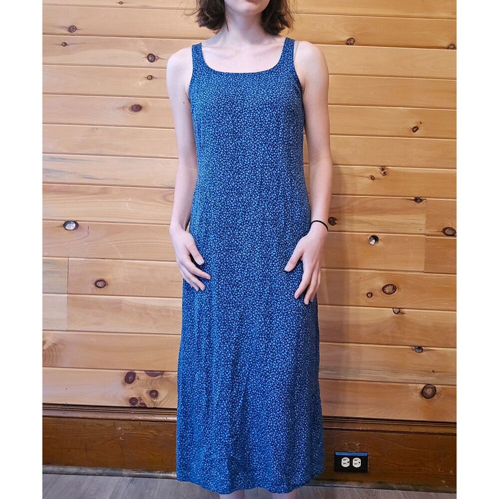 Women's Vintage Faded Glory Grunge 1990s Floral Print Lightweight Maxi Dress
